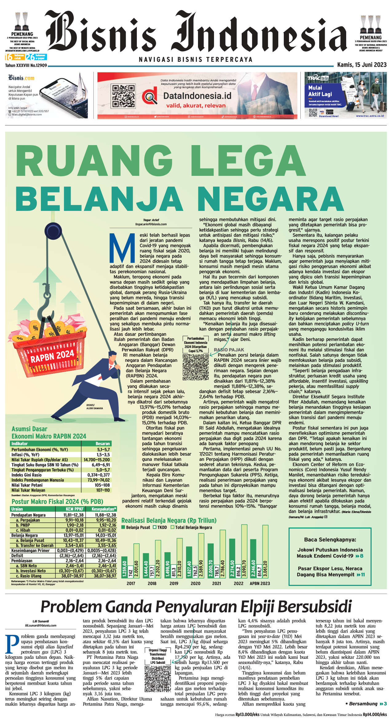 Bisnis Indonesia Edisi 15 Juni 2023