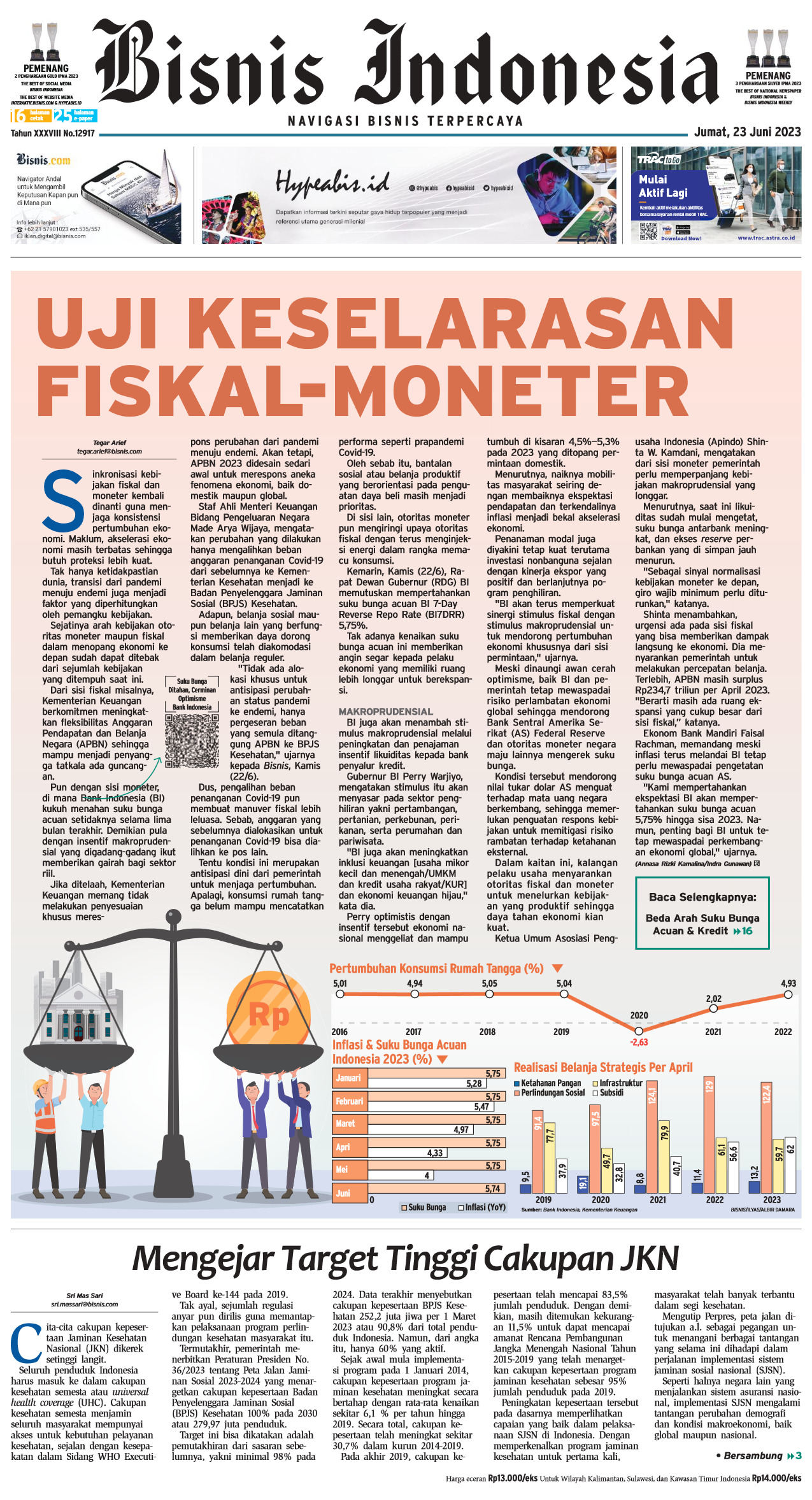 Bisnis Indonesia Edisi 23 Juni 2023