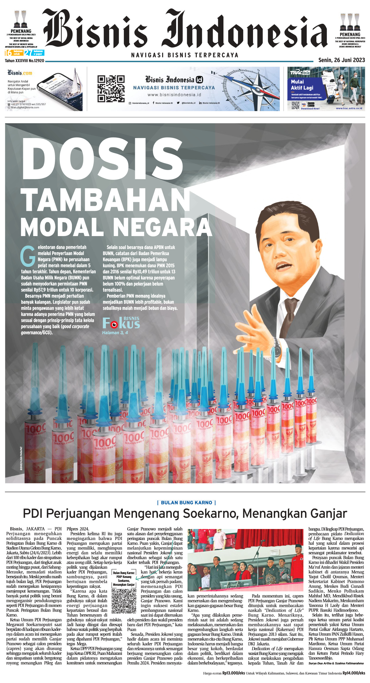 Bisnis Indonesia Edisi 26 Juni 2023