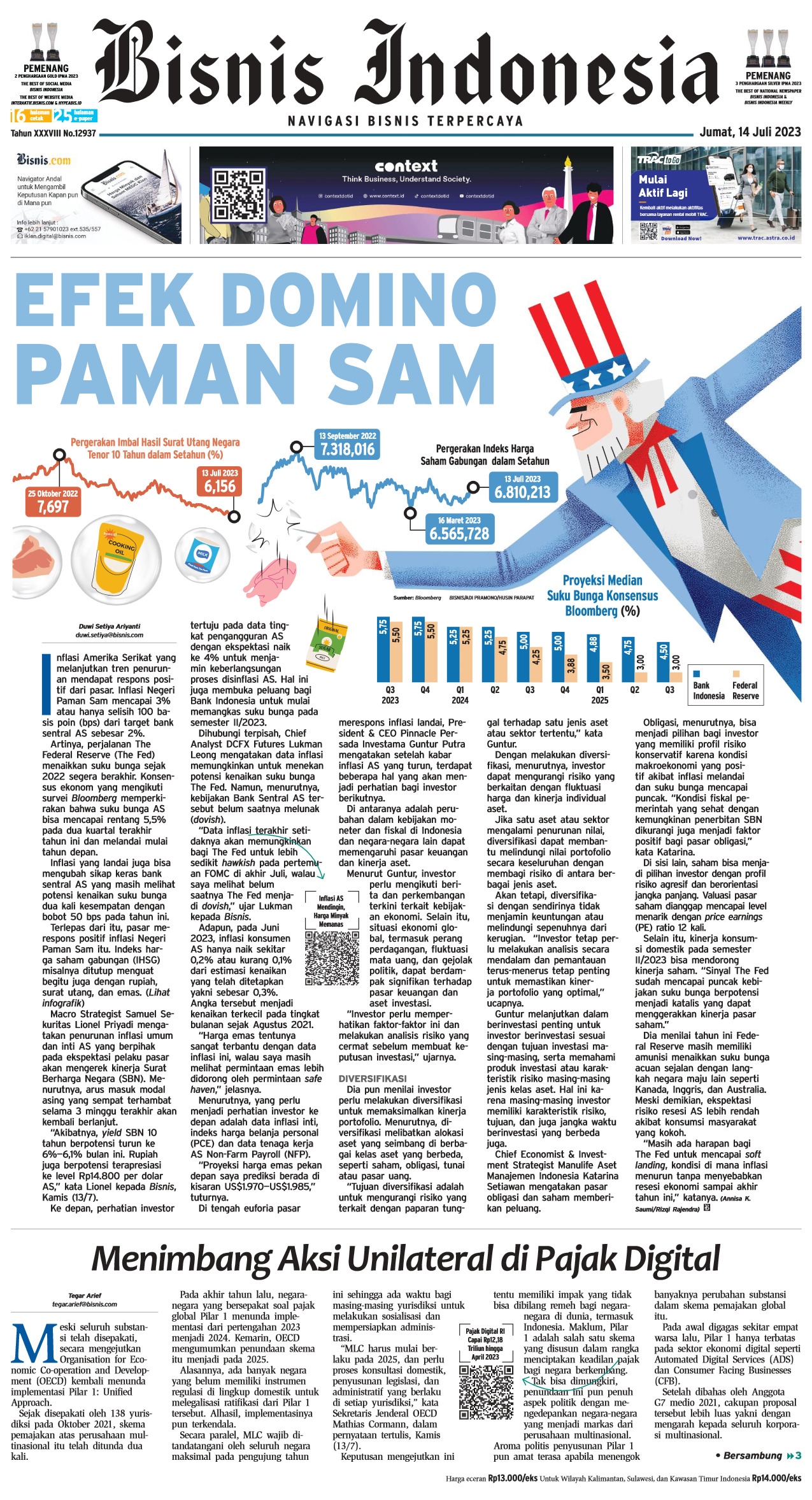 Bisnis Indonesia Edisi 14 Juli 2023