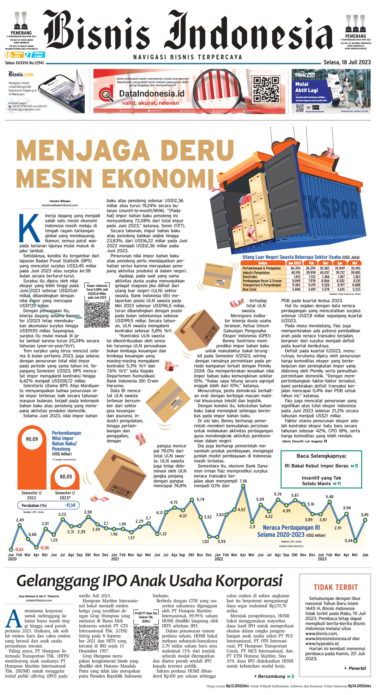 Bisnis Indonesia Edisi 18 Juli 2023