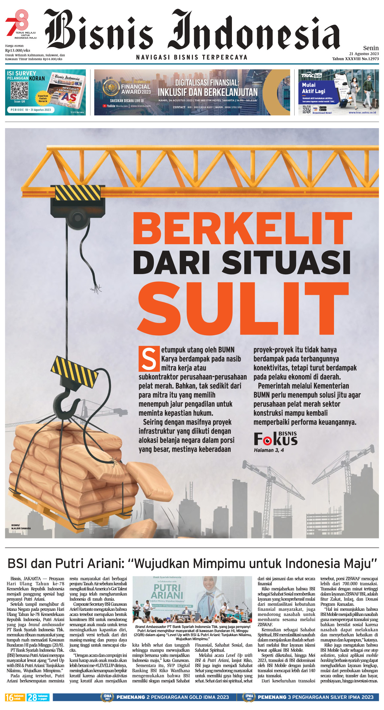 Bisnis Indonesia Edisi 21 Agustus 2023