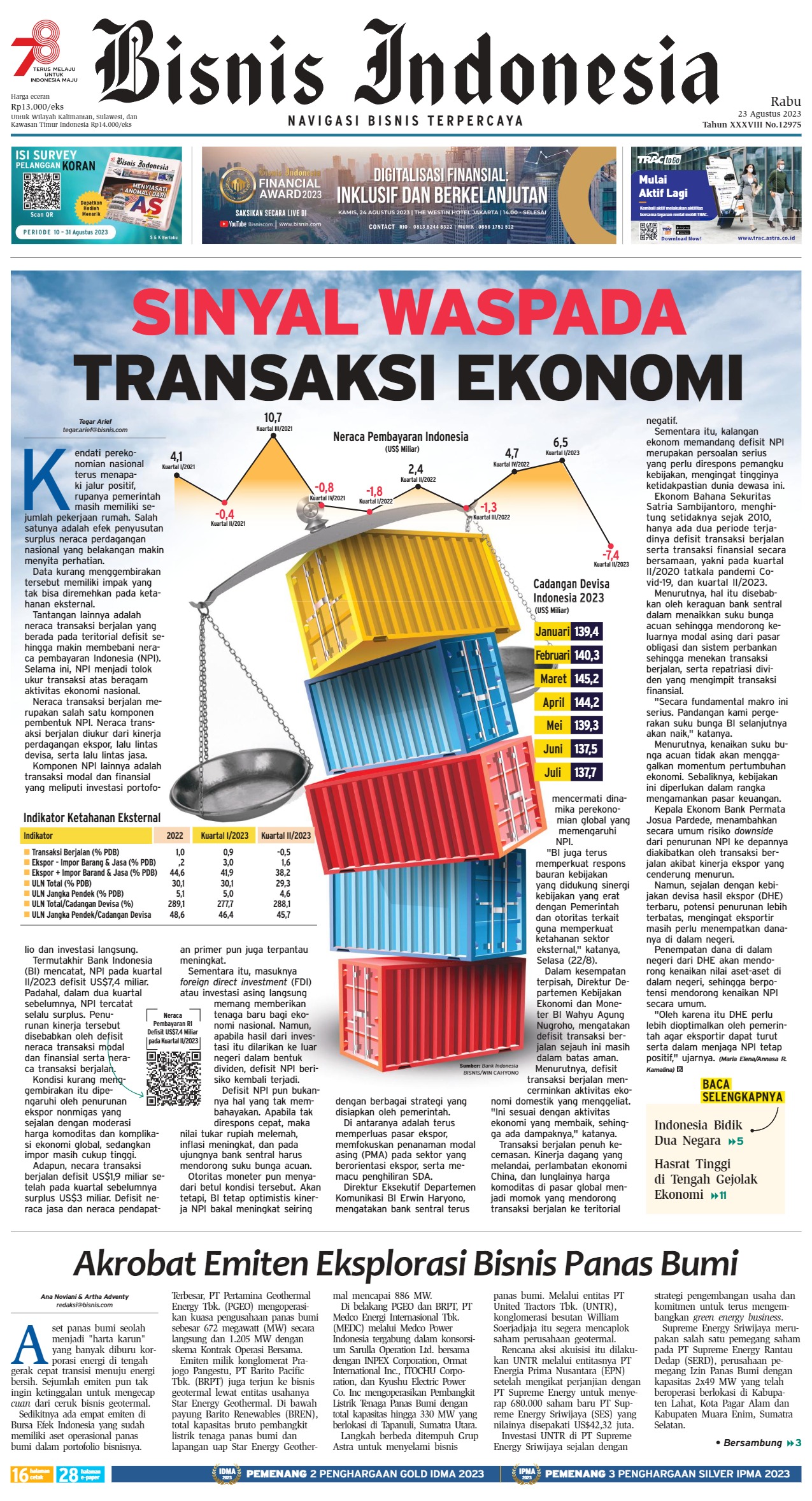 Bisnis Indonesia Edisi 23 Agustus 2023