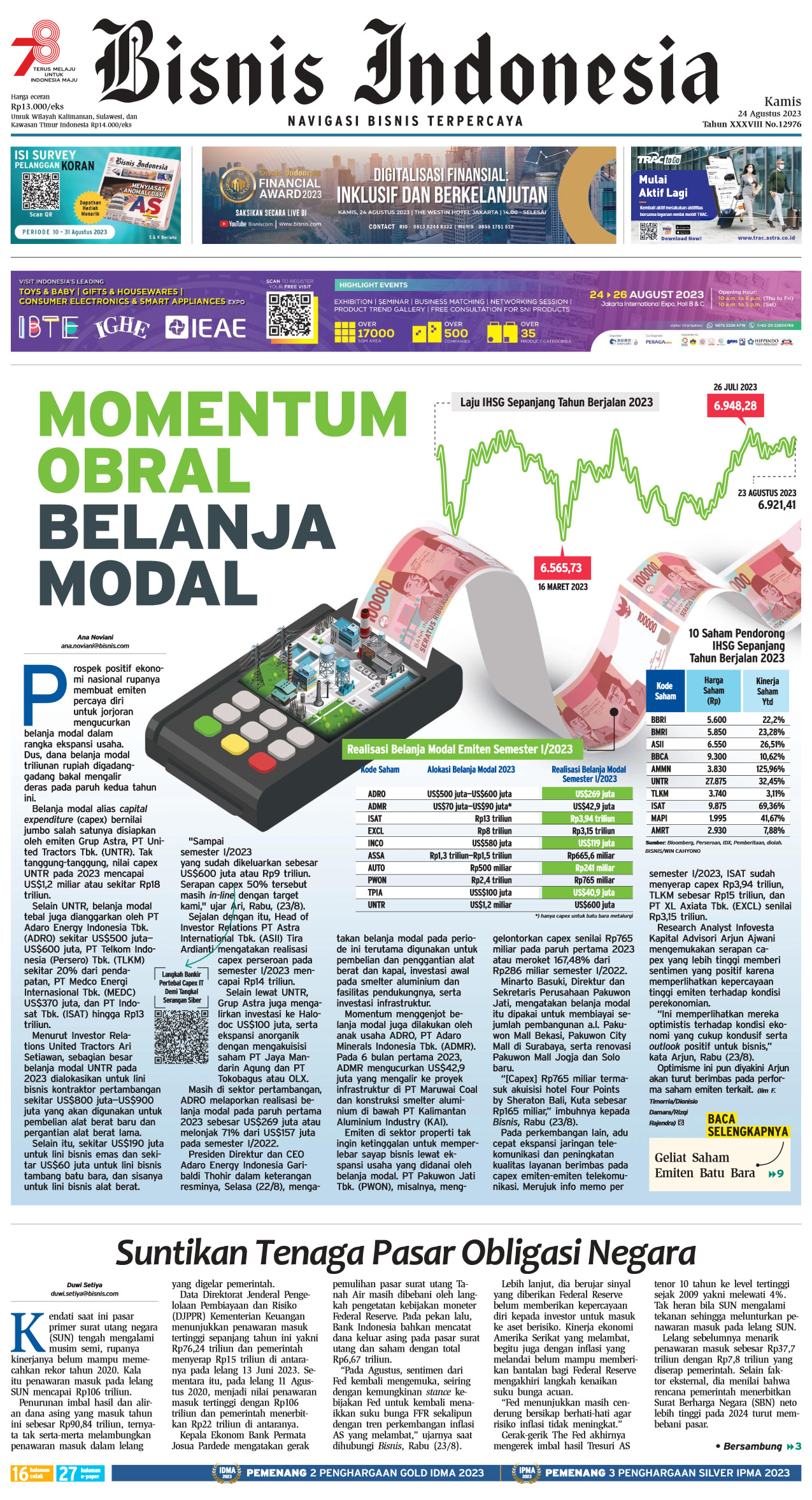 Bisnis Indonesia Edisi 24 Agustus 2023