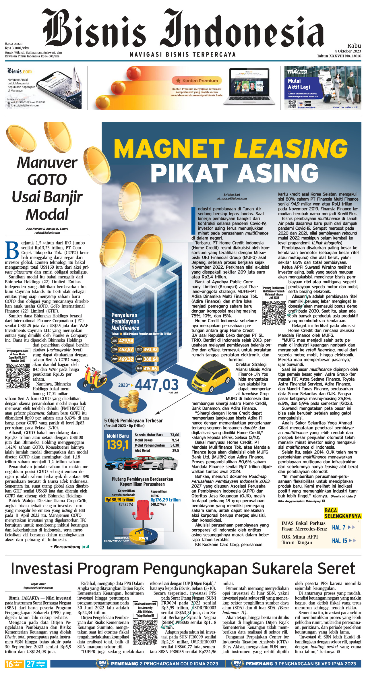 Bisnis Indonesia Edisi 04 Oktober 2023