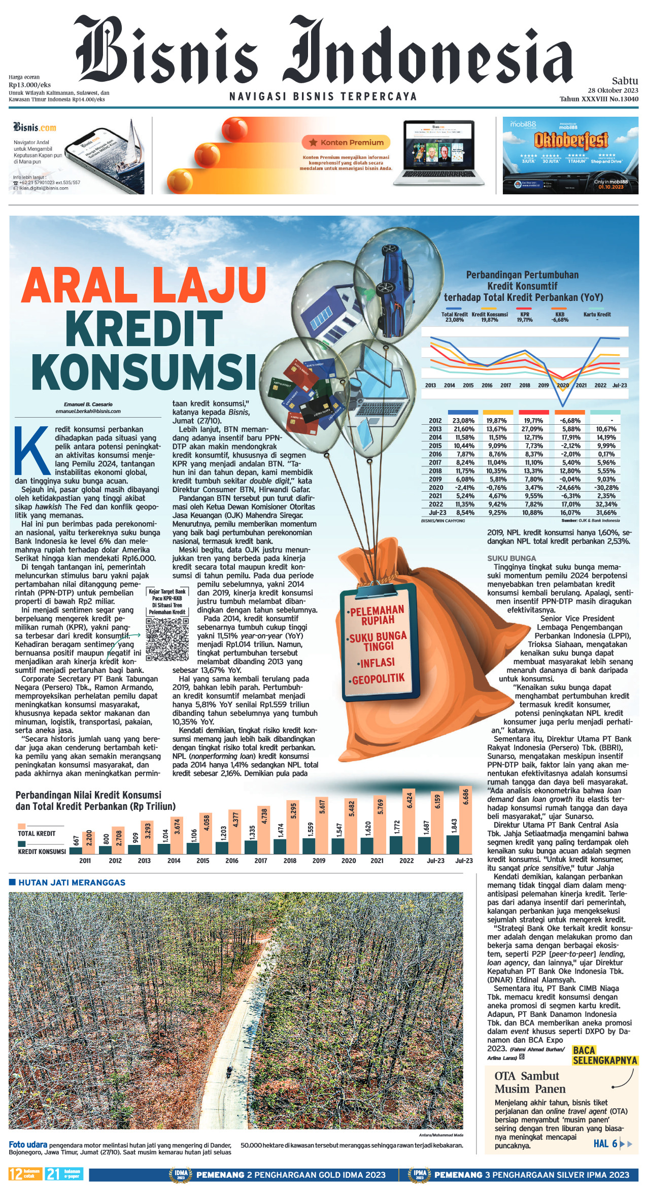 Bisnis Indonesia Edisi 28 Oktober 2023