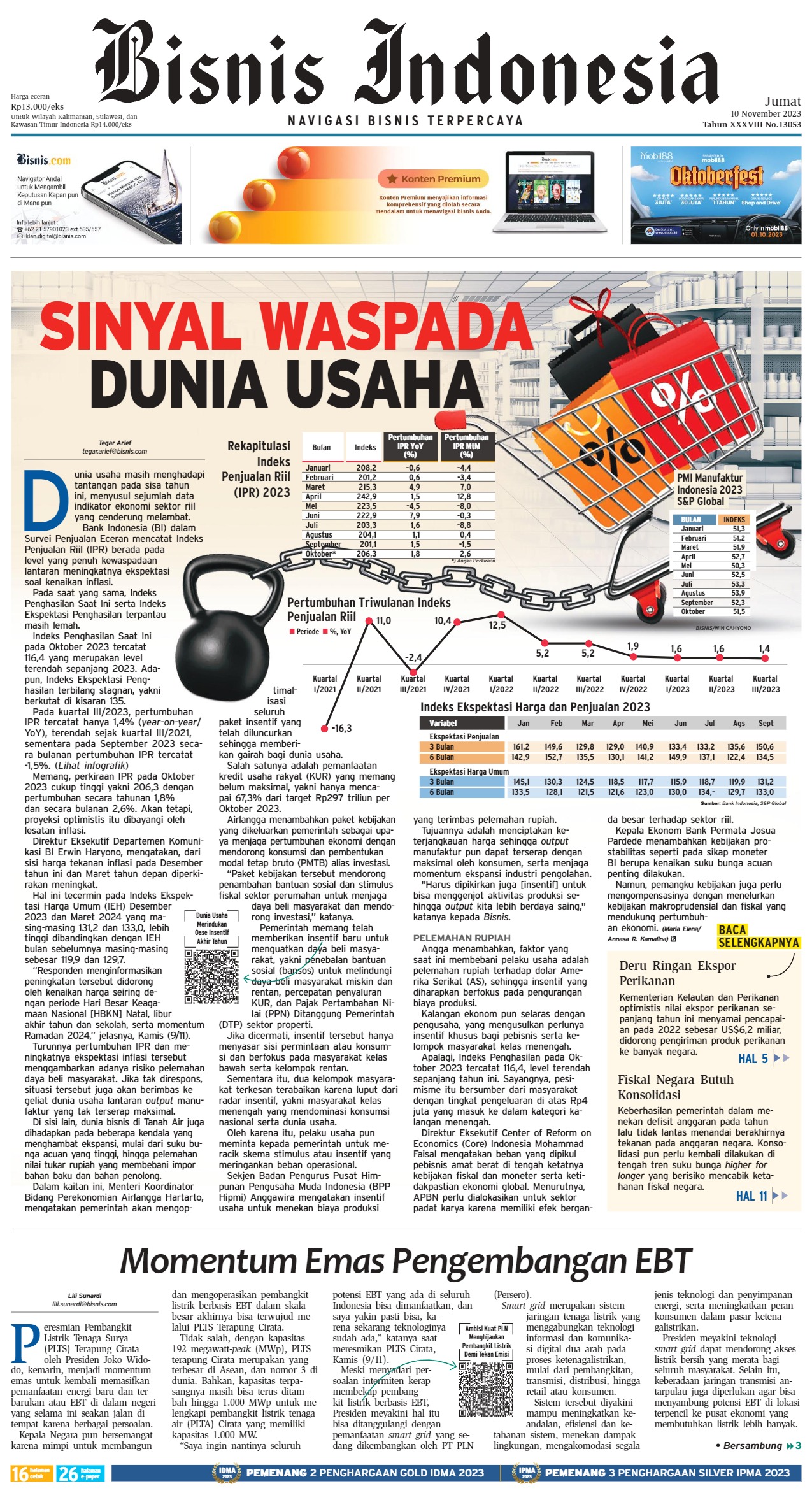 Bisnis Indonesia Edisi 10 November 2023