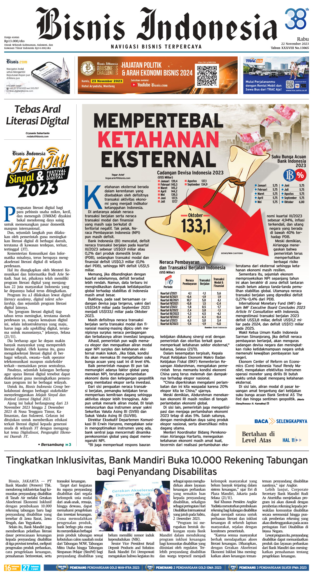 Bisnis Indonesia Edisi 22 November 2023