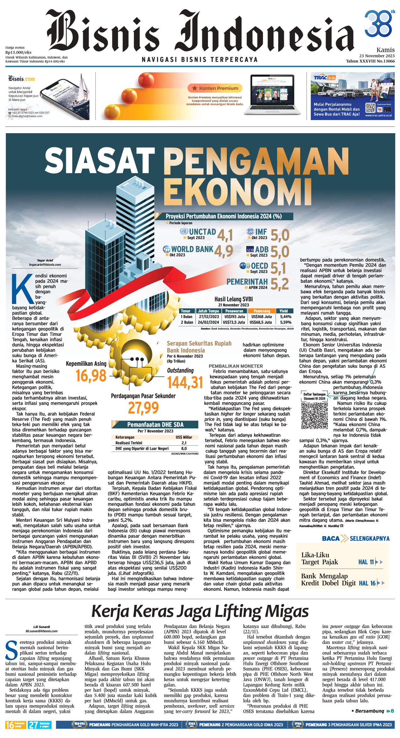 Bisnis Indonesia Edisi 23 November 2023