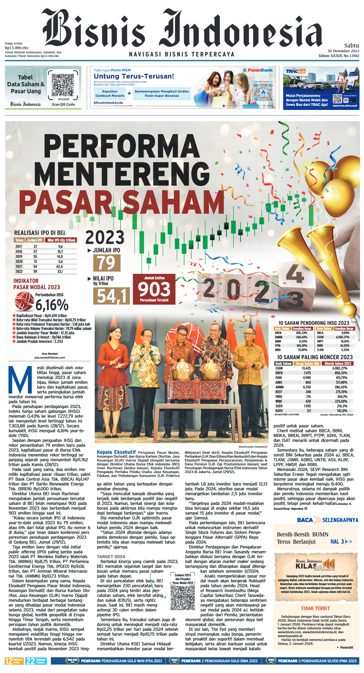 Bisnis Indonesia Edisi 30 Desember 2023