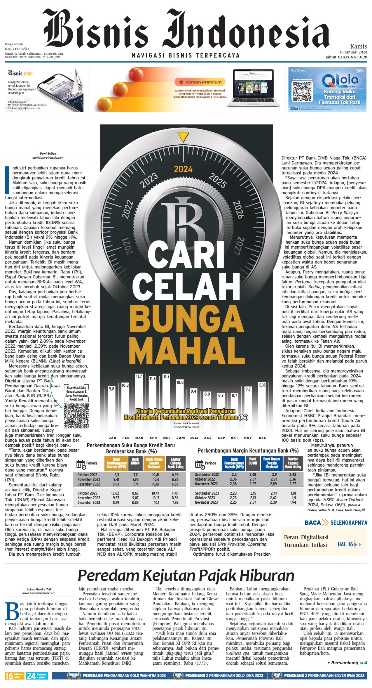 Bisnis Indonesia Edisi 18 Januari 2024