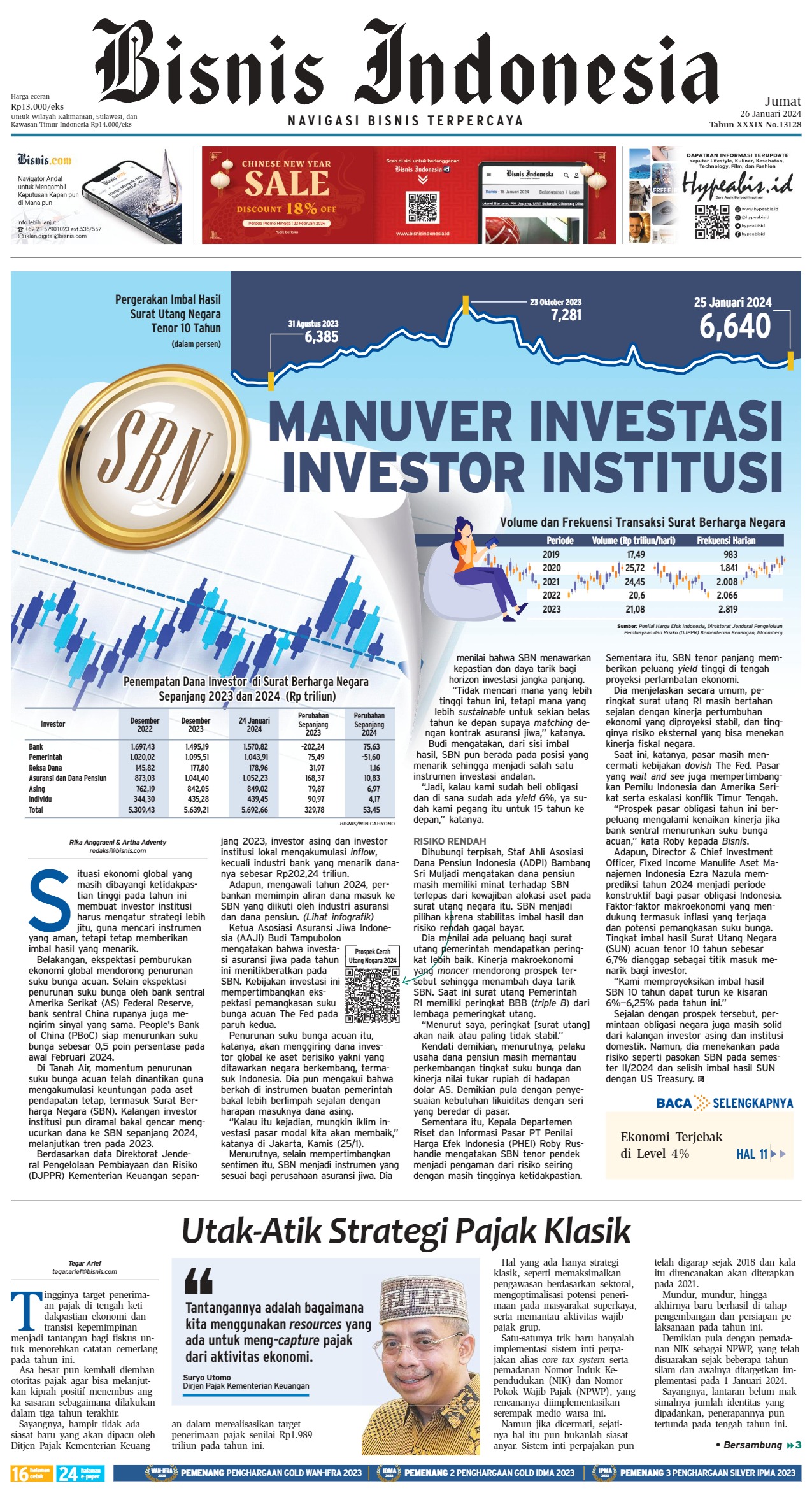 Bisnis Indonesia Edisi 26 Januari 2024