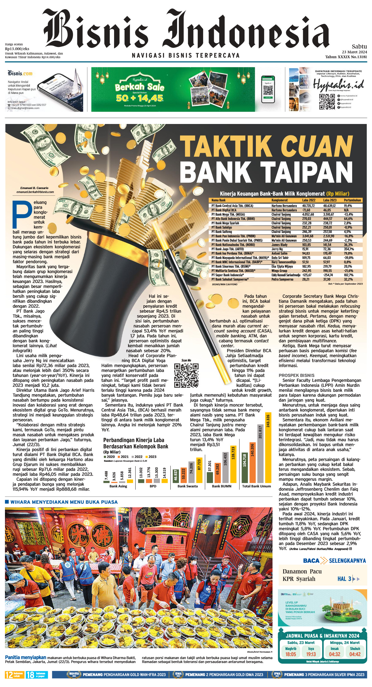 Bisnis Indonesia Edisi 23 Maret 2024