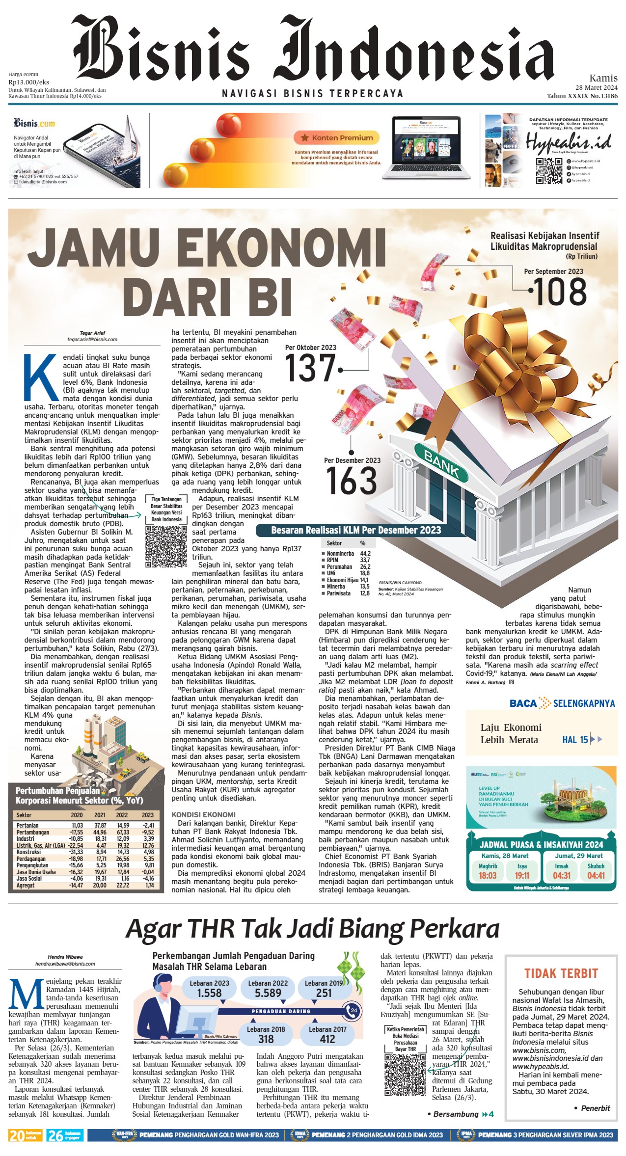 Bisnis Indonesia Edisi 28 Maret 2024