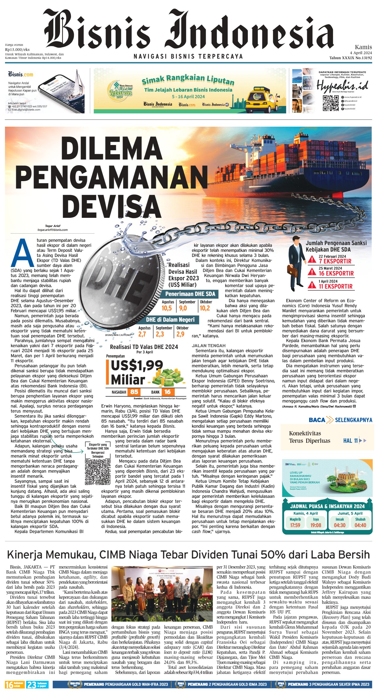 Bisnis Indonesia Edisi 04 April 2024