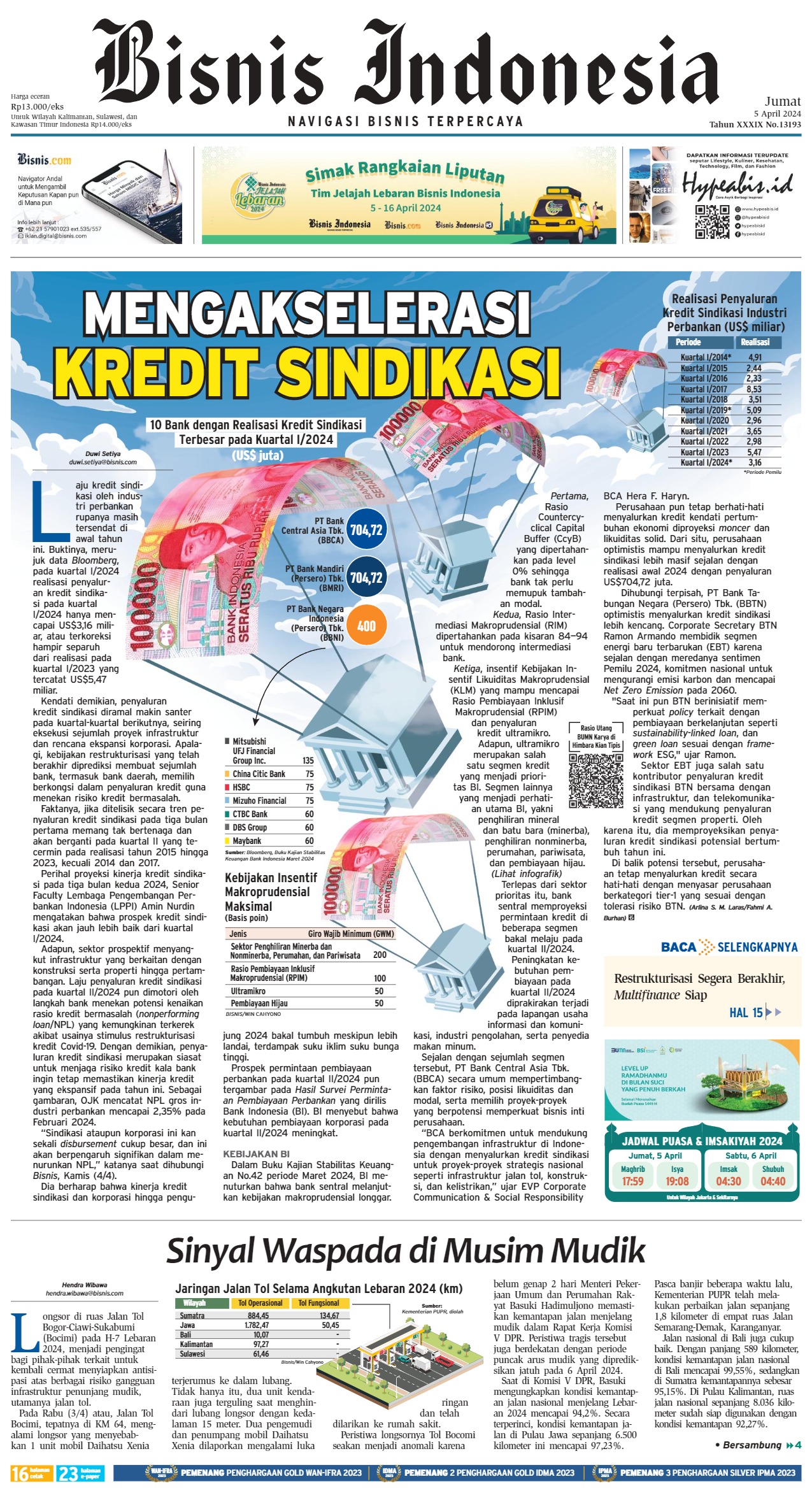 Bisnis Indonesia Edisi 05 April 2024