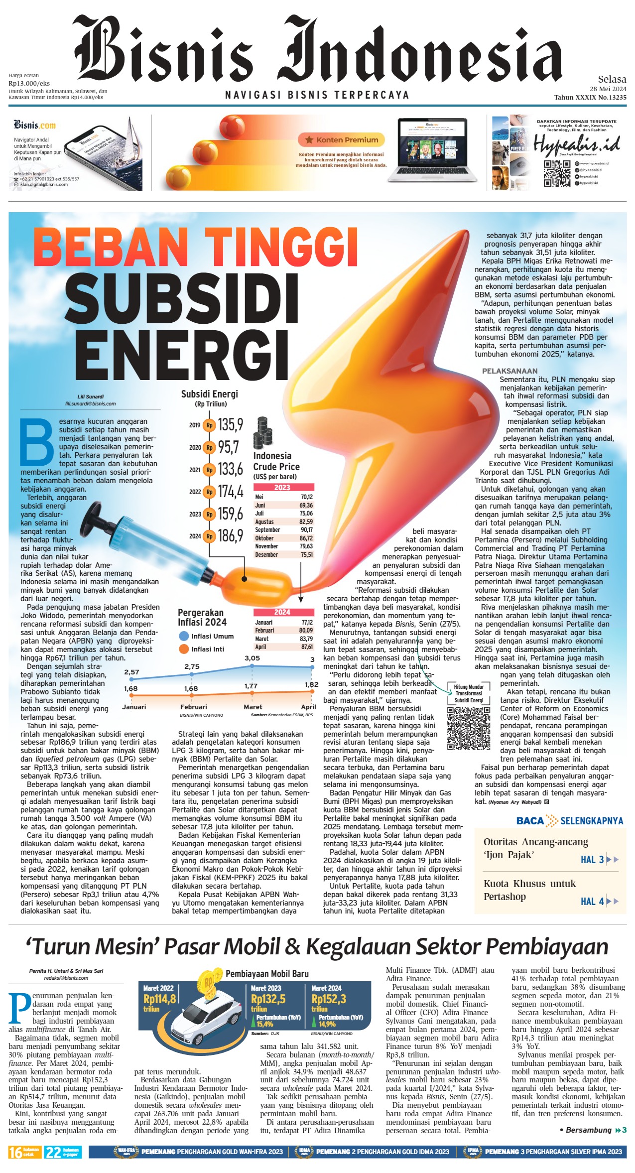 Bisnis Indonesia Edisi 28 Mei 2024