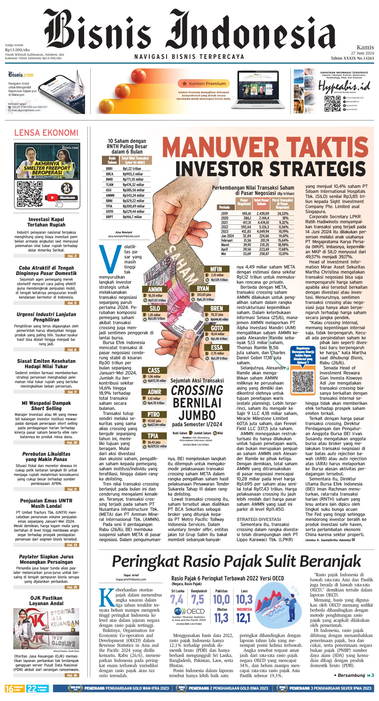 Bisnis Indonesia Edisi 27 Juni 2024