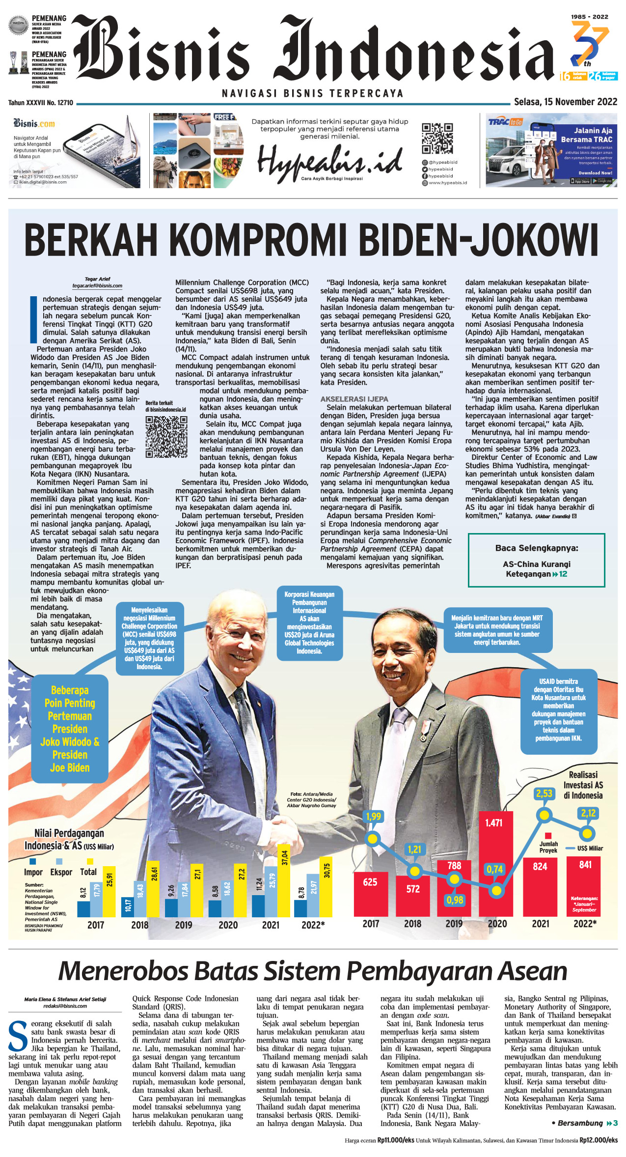 Bisnis Indonesia Edisi 15 November 2022