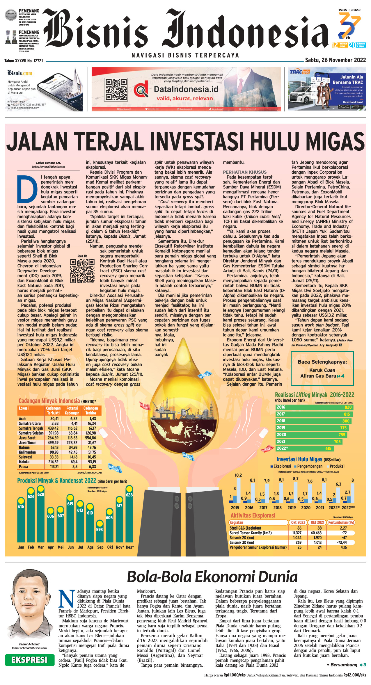 Bisnis Indonesia Edisi 26 November 2022