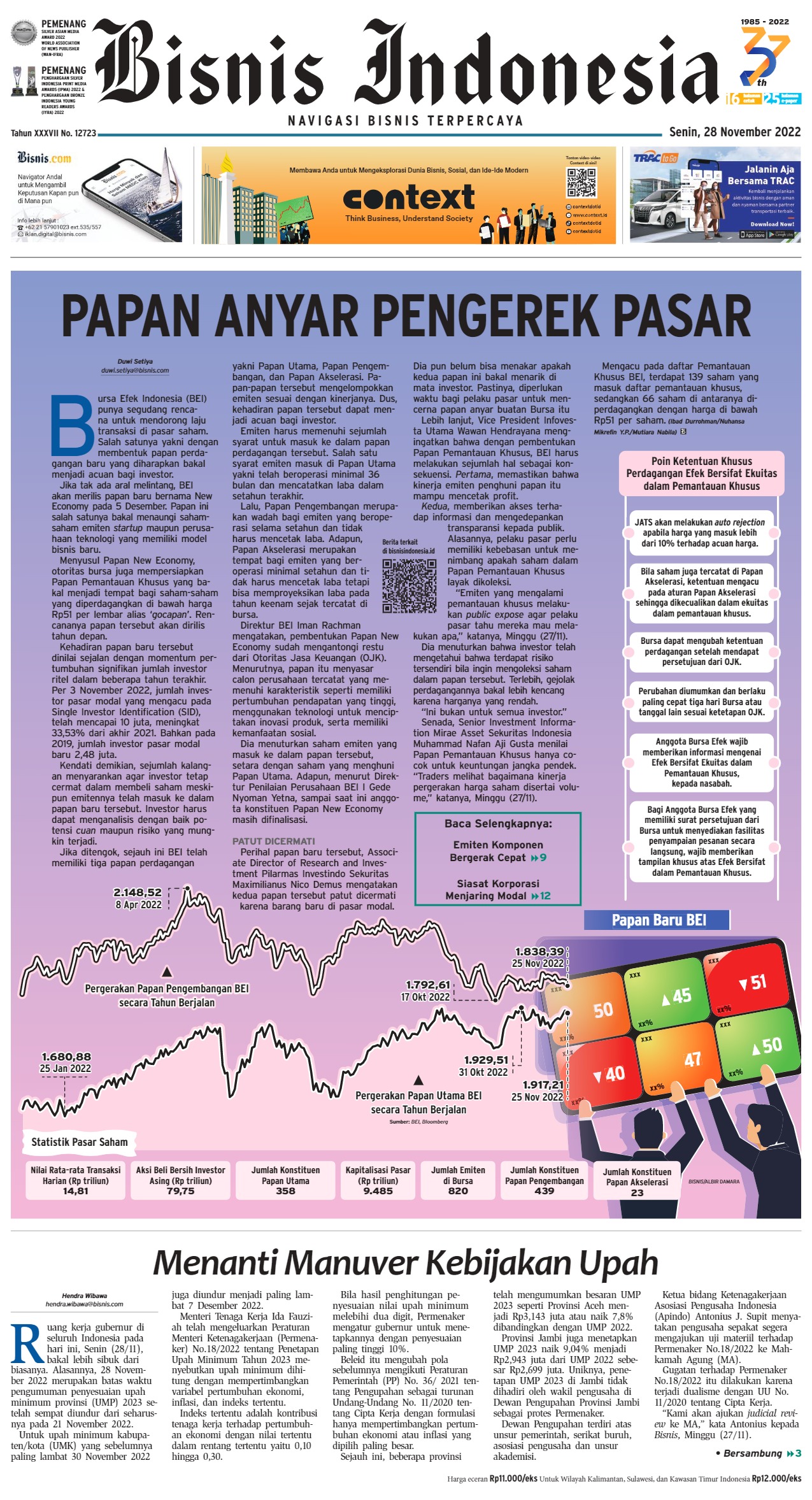 Bisnis Indonesia Edisi 28 November 2022