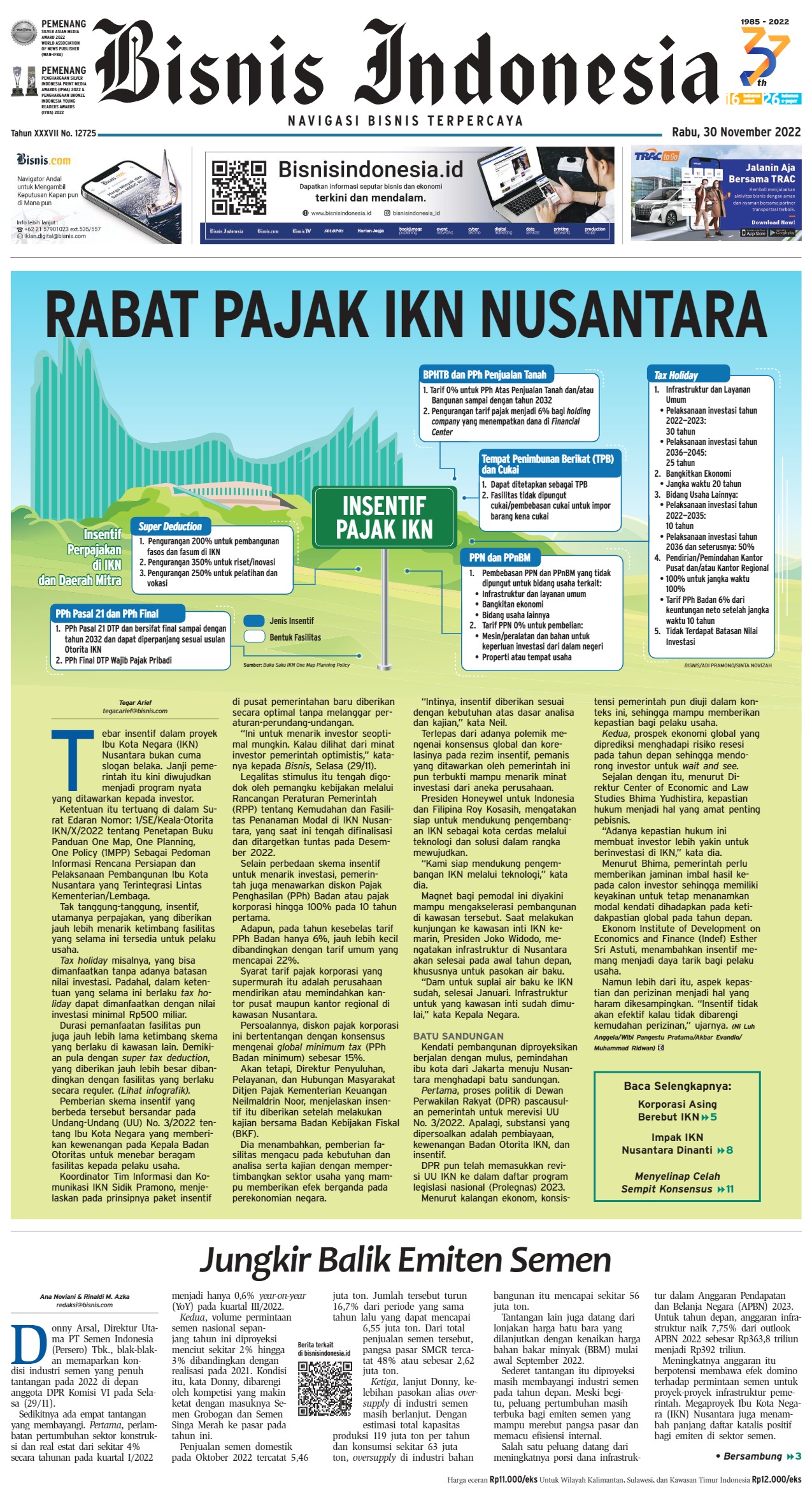 Bisnis Indonesia Edisi 30 November 2022