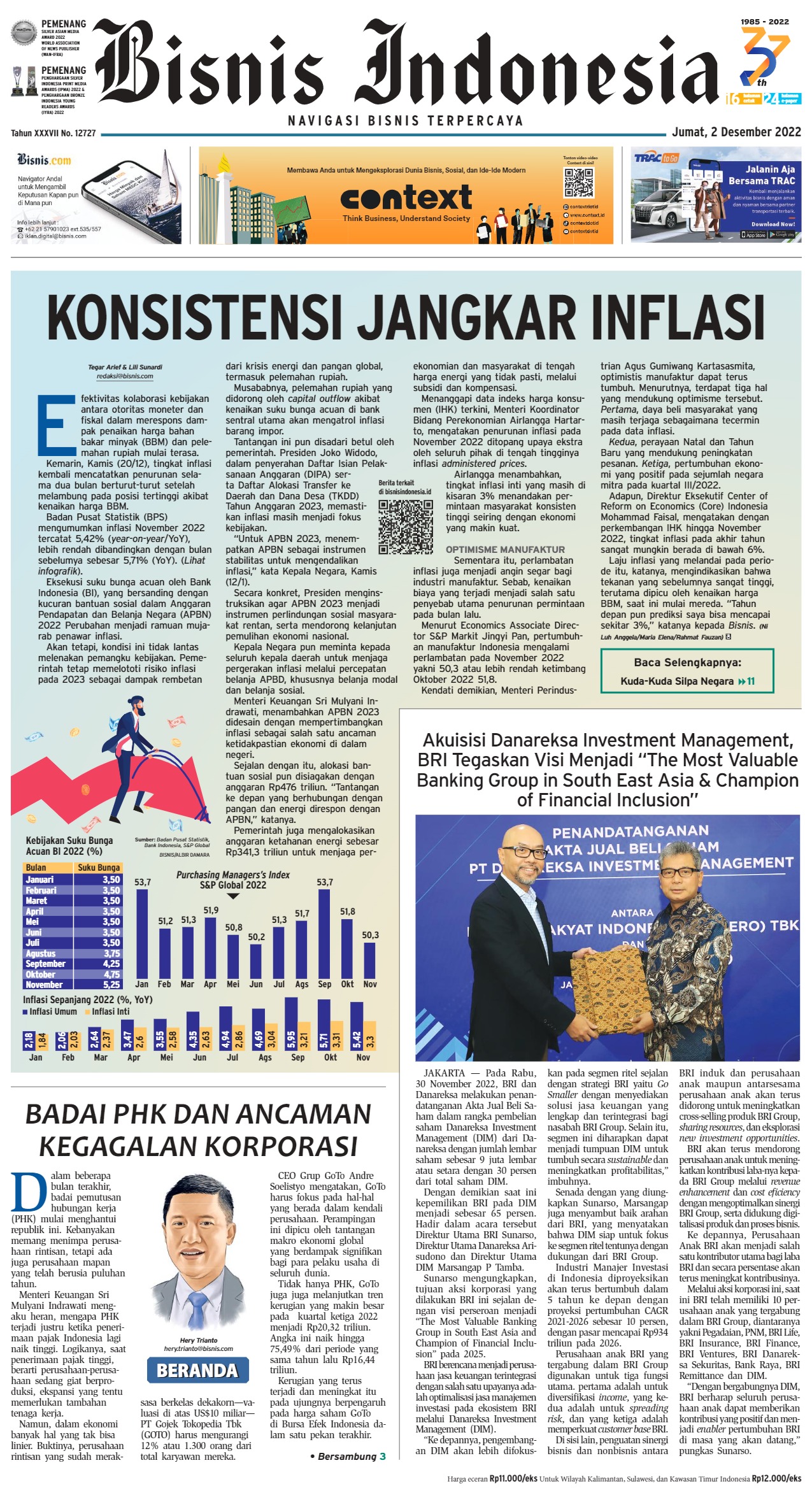 Bisnis Indonesia Edisi 02 Desember 2022