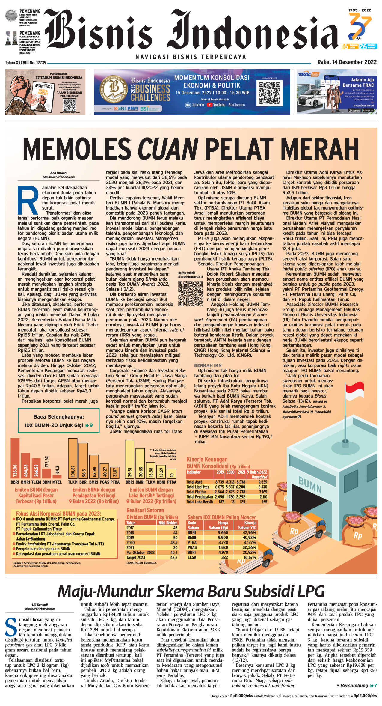 Bisnis Indonesia Edisi 14 Desember 2022