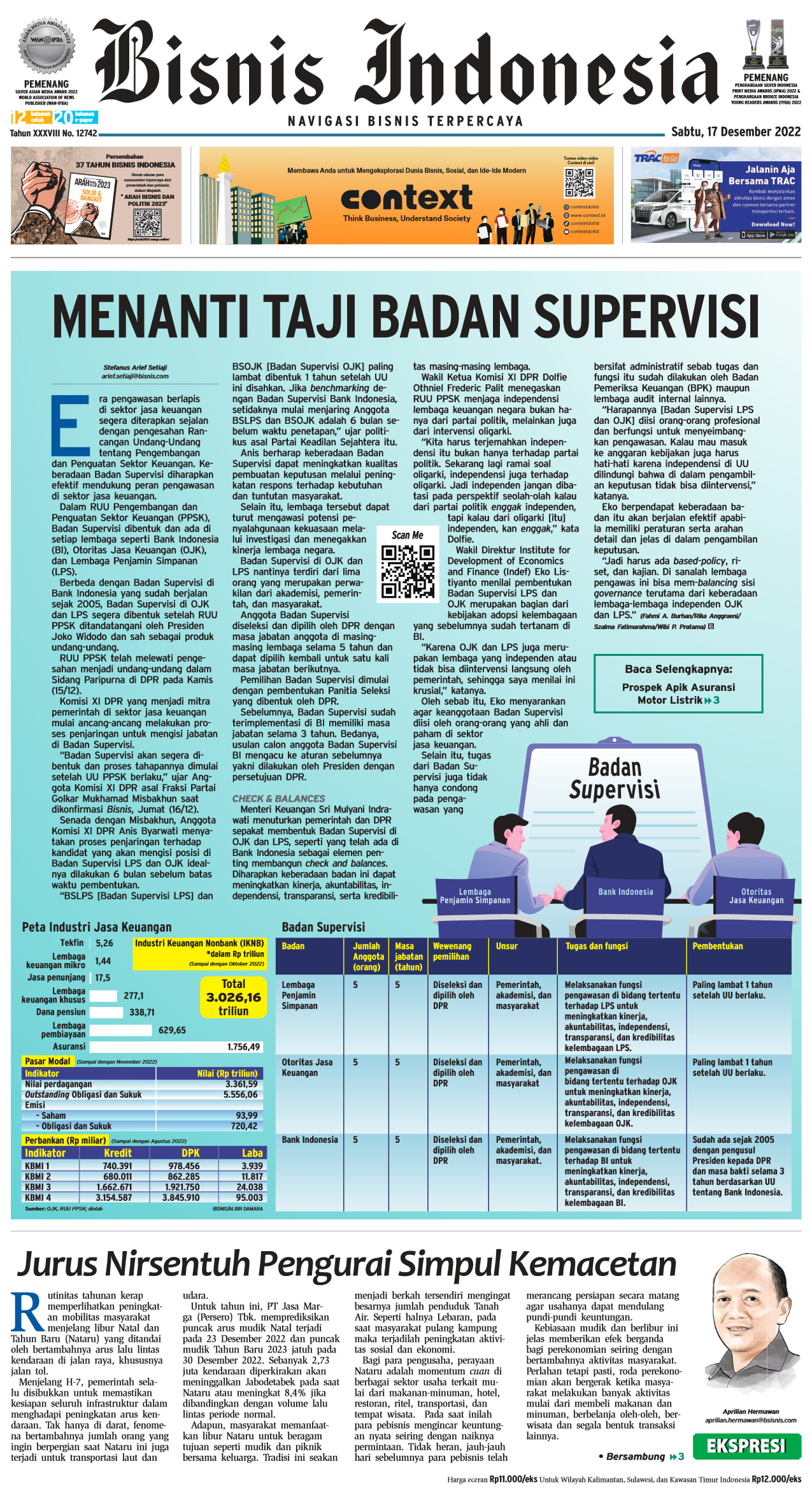 Bisnis Indonesia Edisi 17 Desember 2022