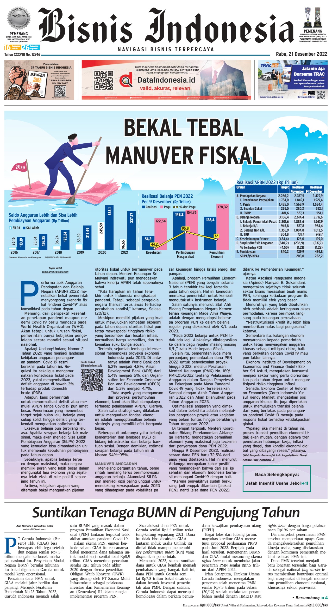 Bisnis Indonesia Edisi 21 Desember 2022