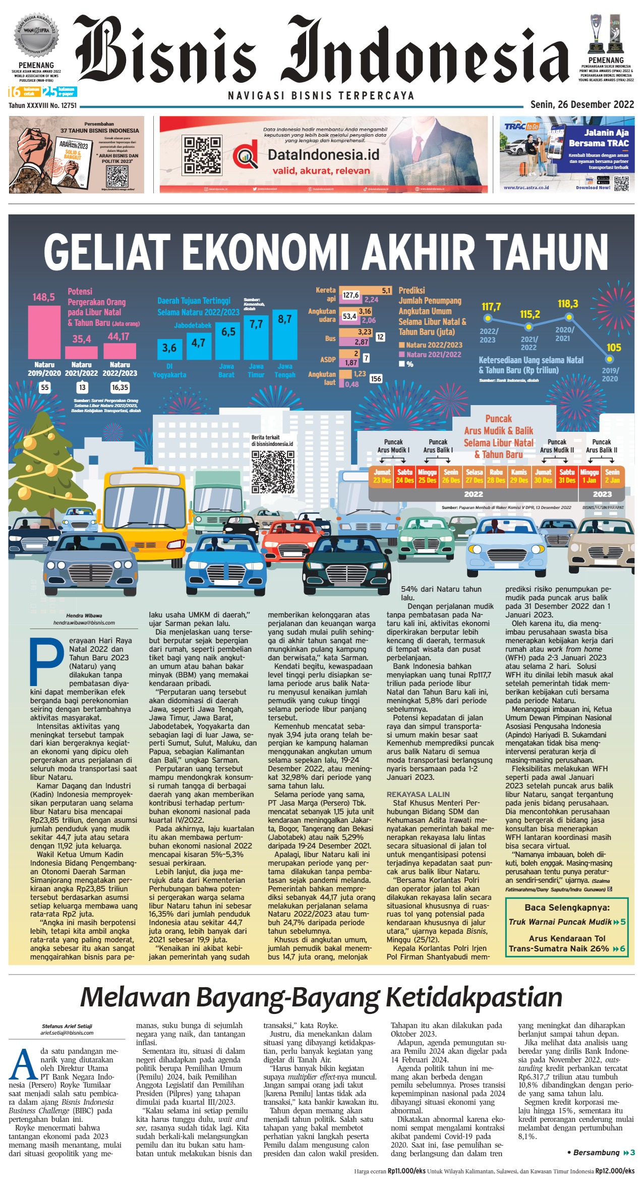 Bisnis Indonesia Edisi 26 Desember 2022