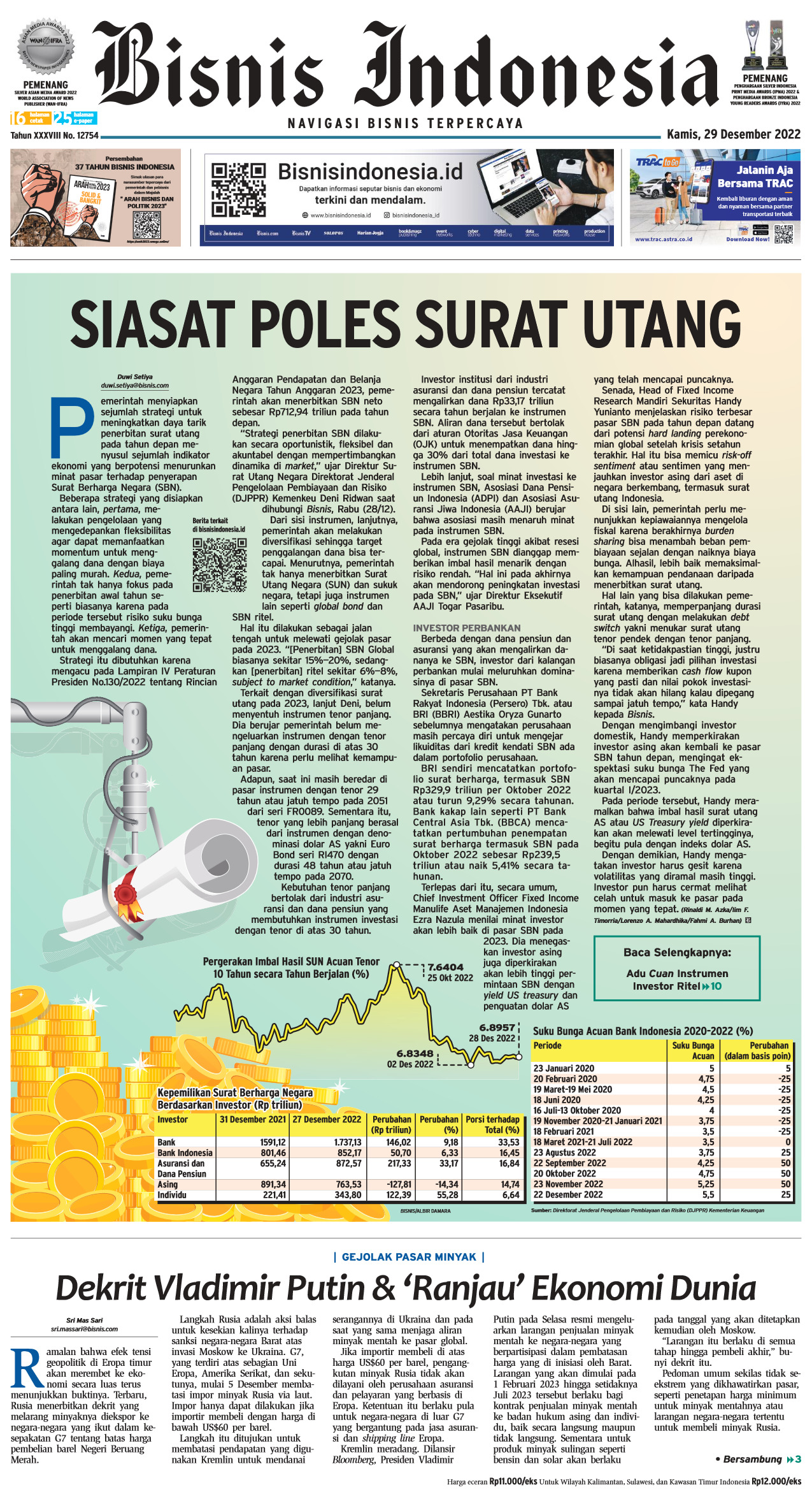 Bisnis Indonesia Edisi 29 Desember 2022
