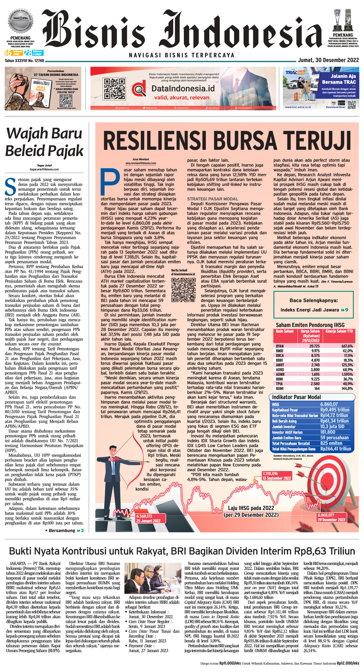 Bisnis Indonesia Edisi 30 Desember 2022