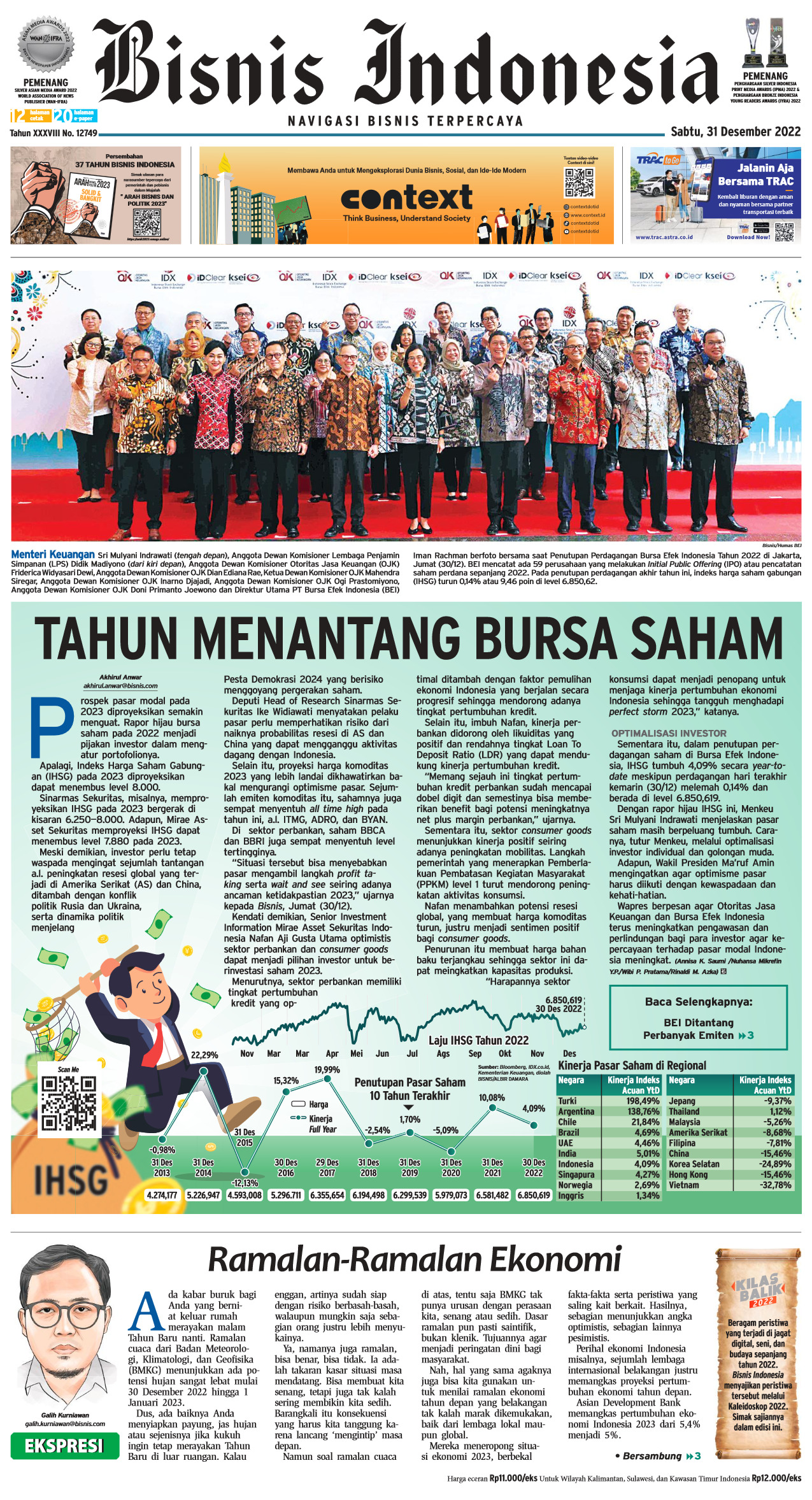 Bisnis Indonesia Edisi 31 Desember 2022