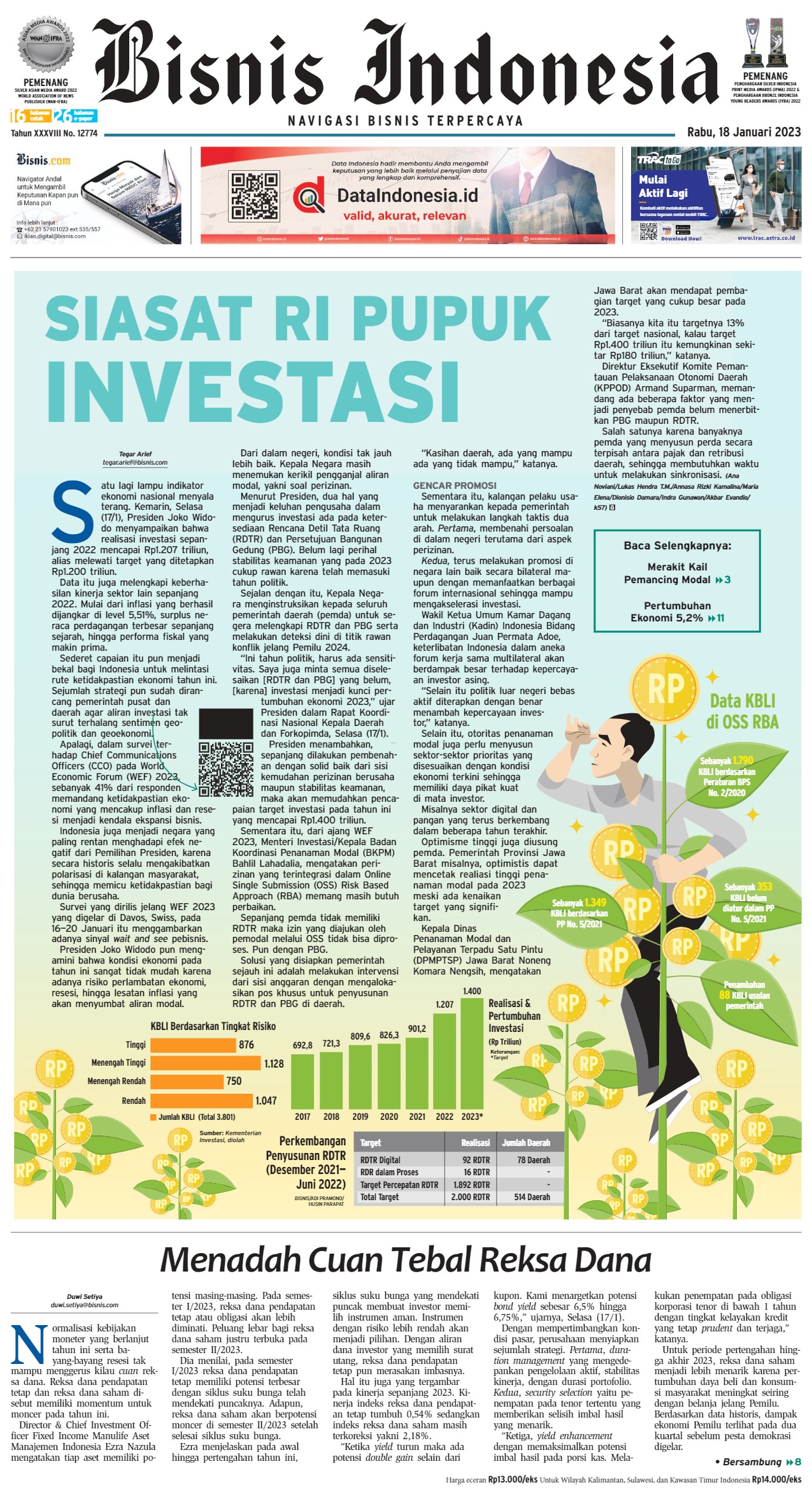 Bisnis Indonesia Edisi 18 Januari 2023