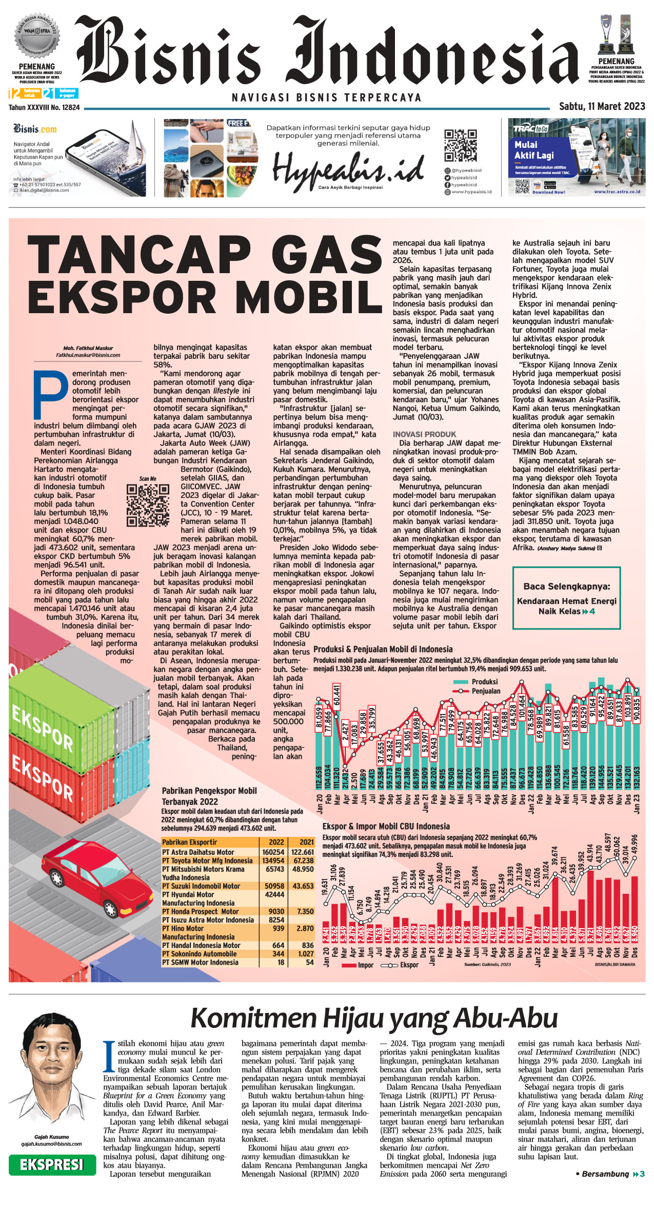 Bisnis Indonesia Edisi 11 Maret 2023