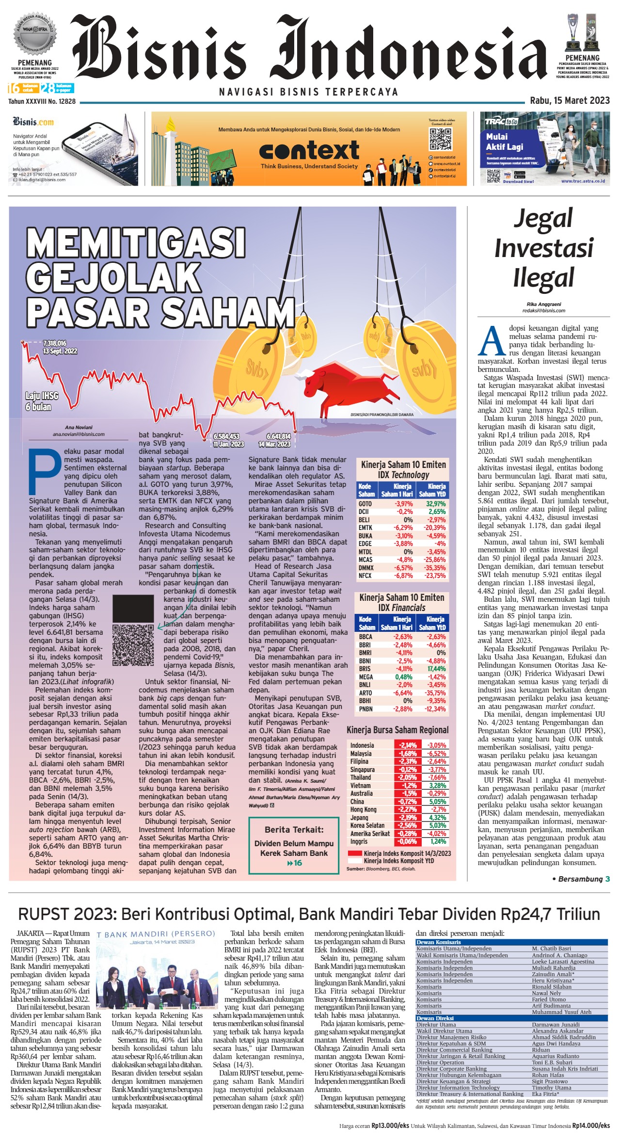 Bisnis Indonesia Edisi 15 Maret 2023