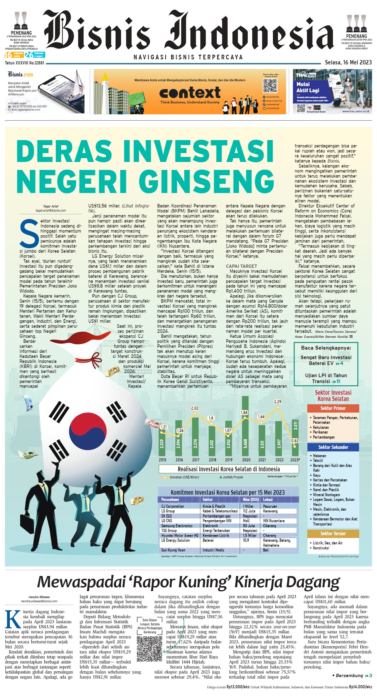 Bisnis Indonesia Edisi 16 Mei 2023