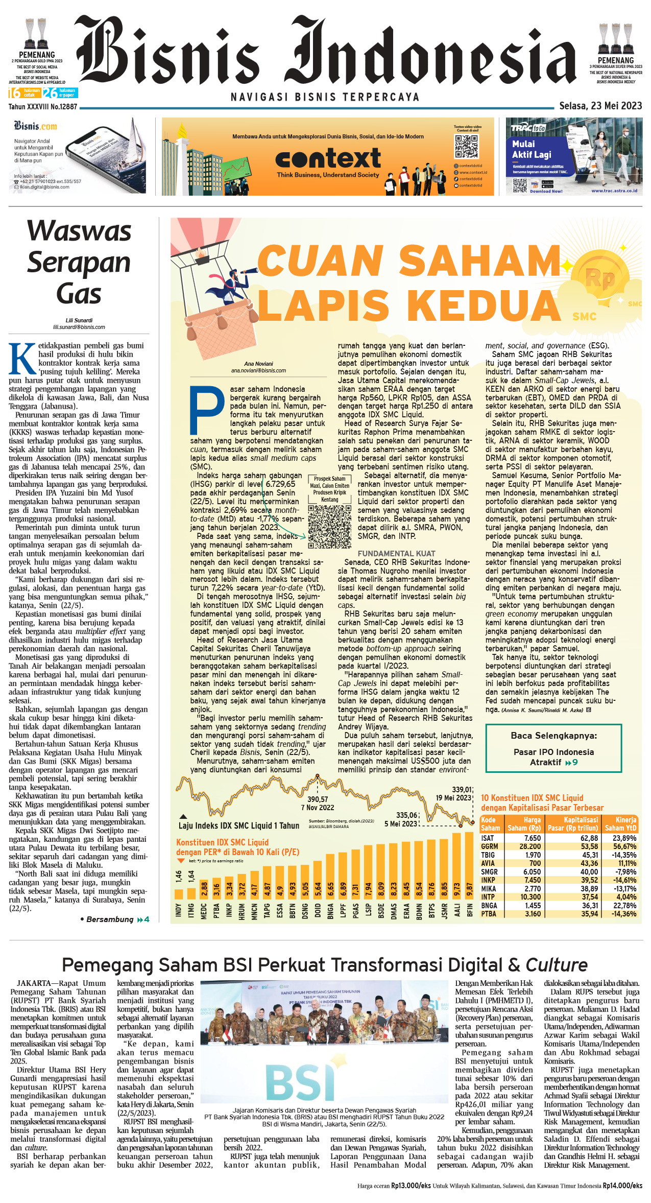 Bisnis Indonesia Edisi 23 Mei 2023