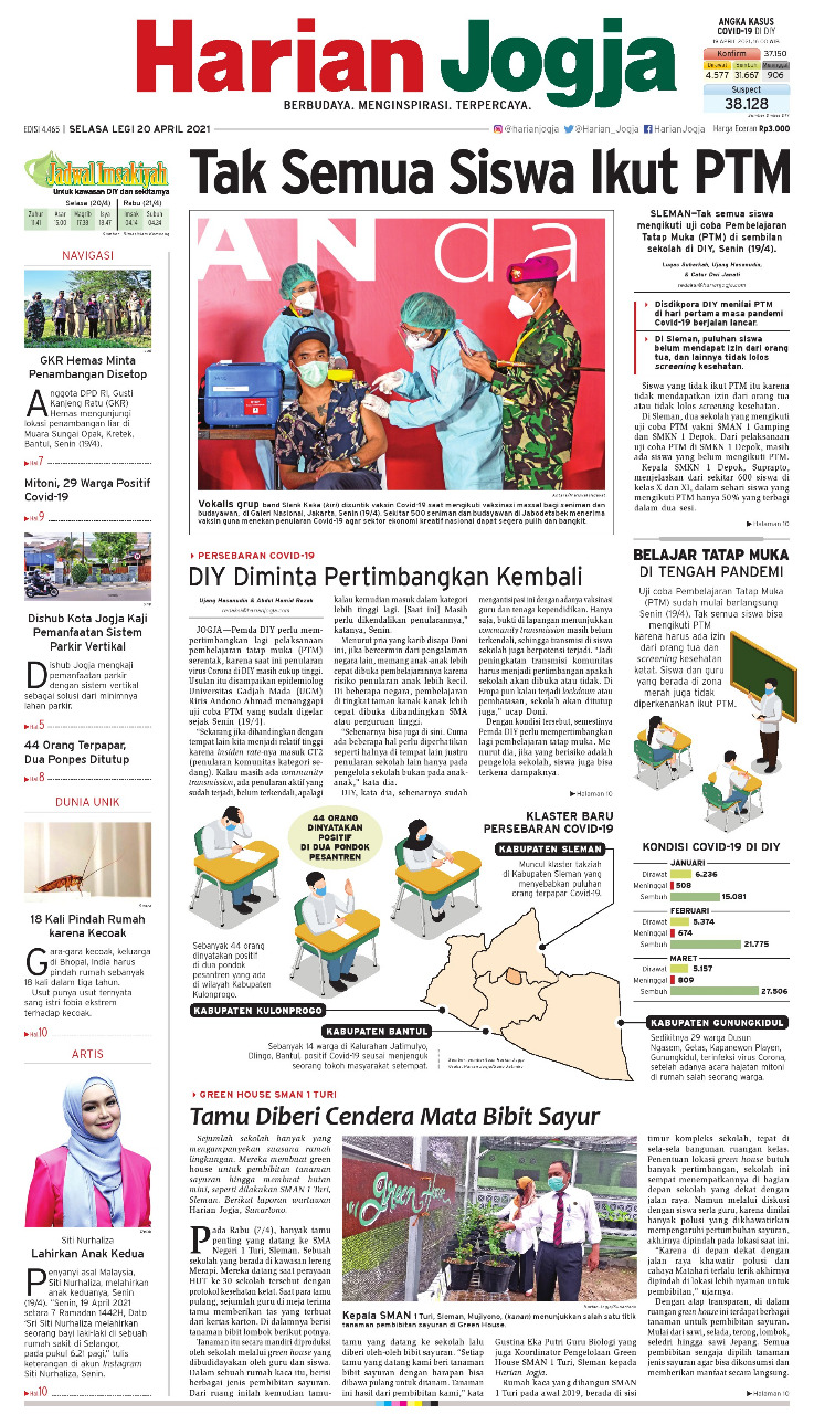 Harian Jogja Edisi 20 April 2021