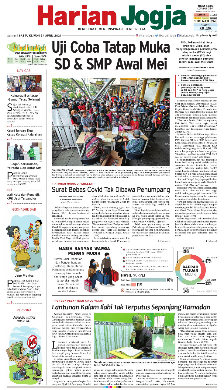 Harian Jogja Edisi 24 April 2021