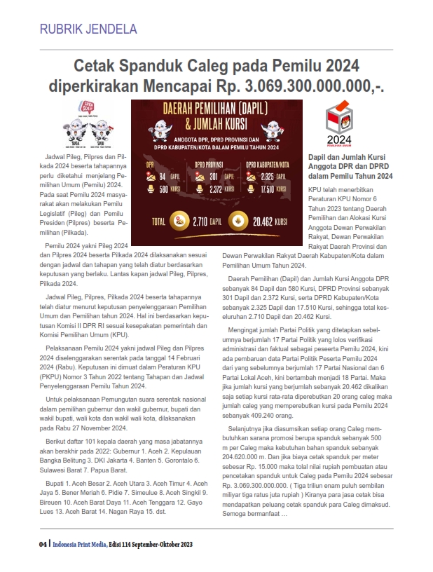 <p>Print Media edisi 114 September-Oktober 2023, berisi fokus berita tentang digital printing</p>